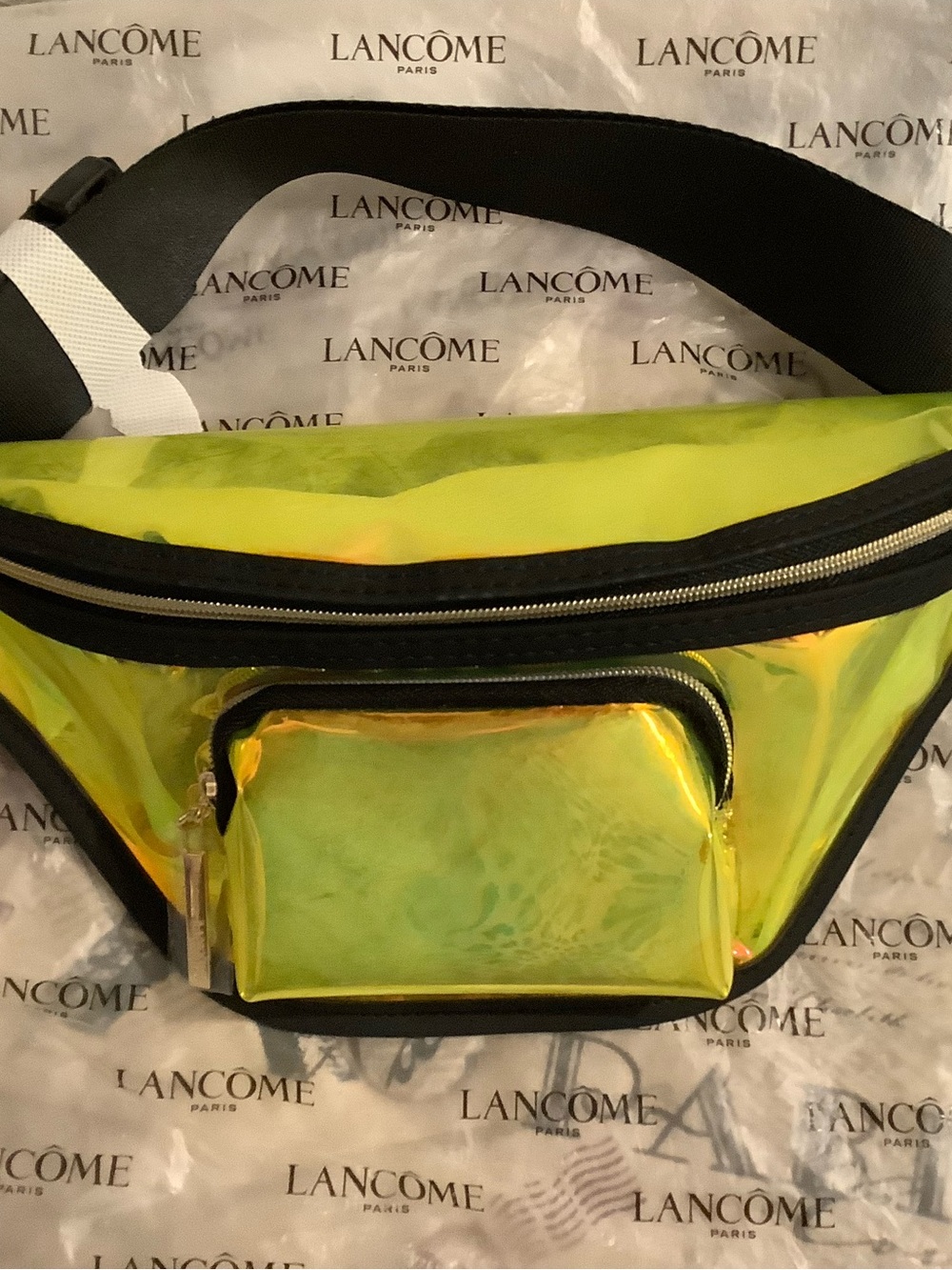 Lancôme Neon Women’s Iridescent Yellow fanny pack